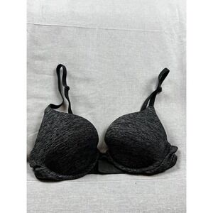 Victorias Secret‎ Padded Perfect Coverage Bra 32B Space Dye Black White 323384